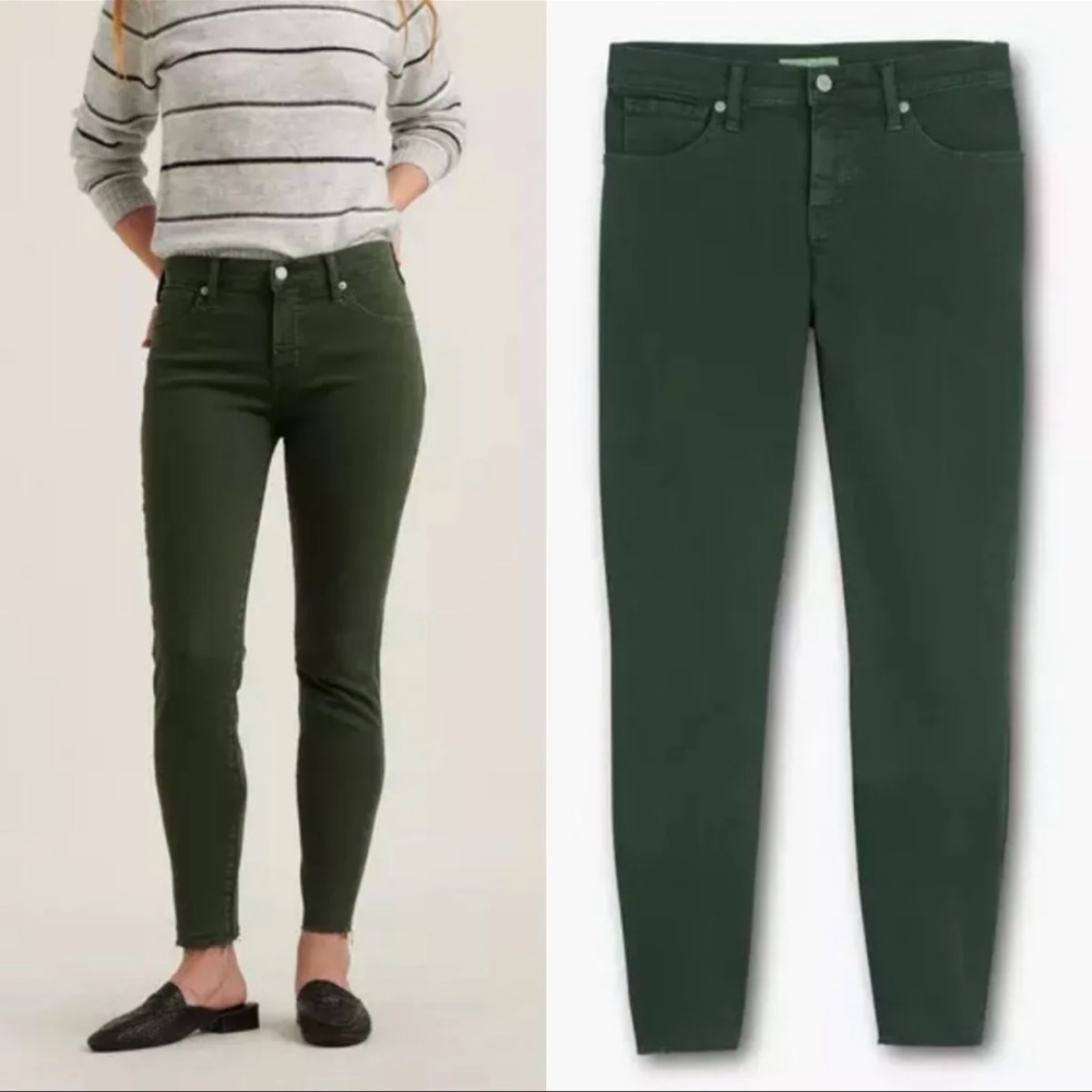 Lucky brand green Ava mid rise crop jean sz 0/25